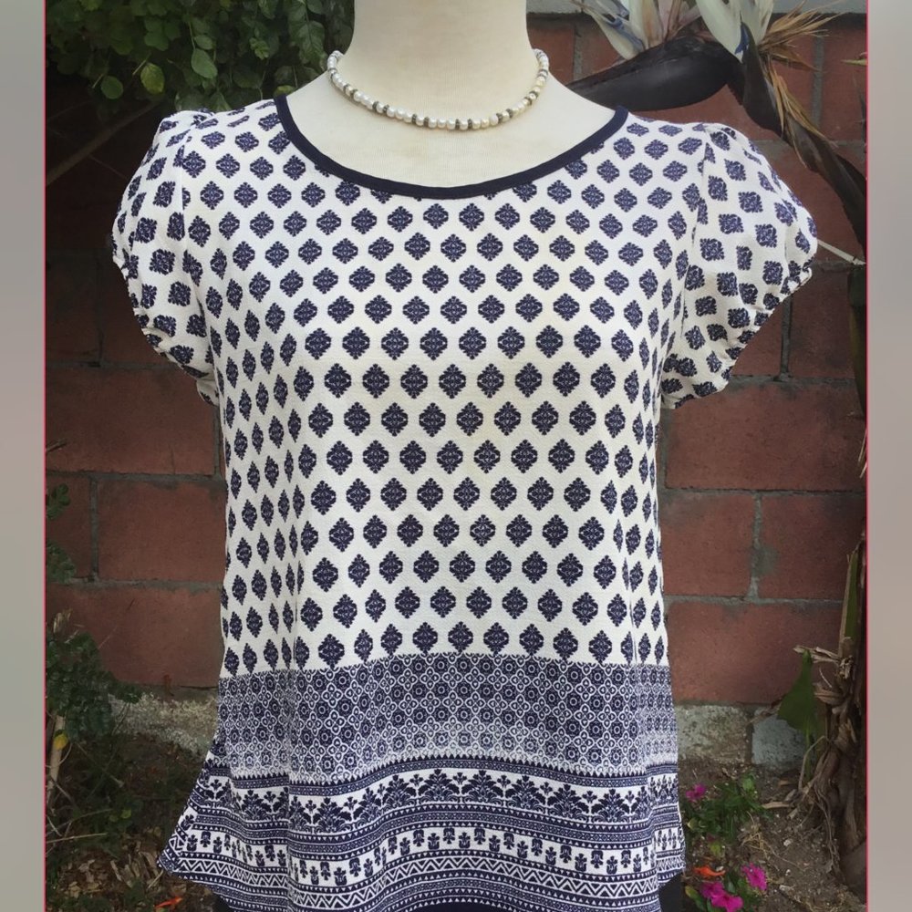 TOGETHER CLOTHING Printed Top Tank Short Sleeve S